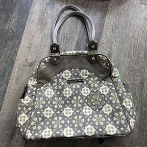 Petunia Pickle Bottom Sashay Satchel Backpack Coated Canvas Misted Marseille